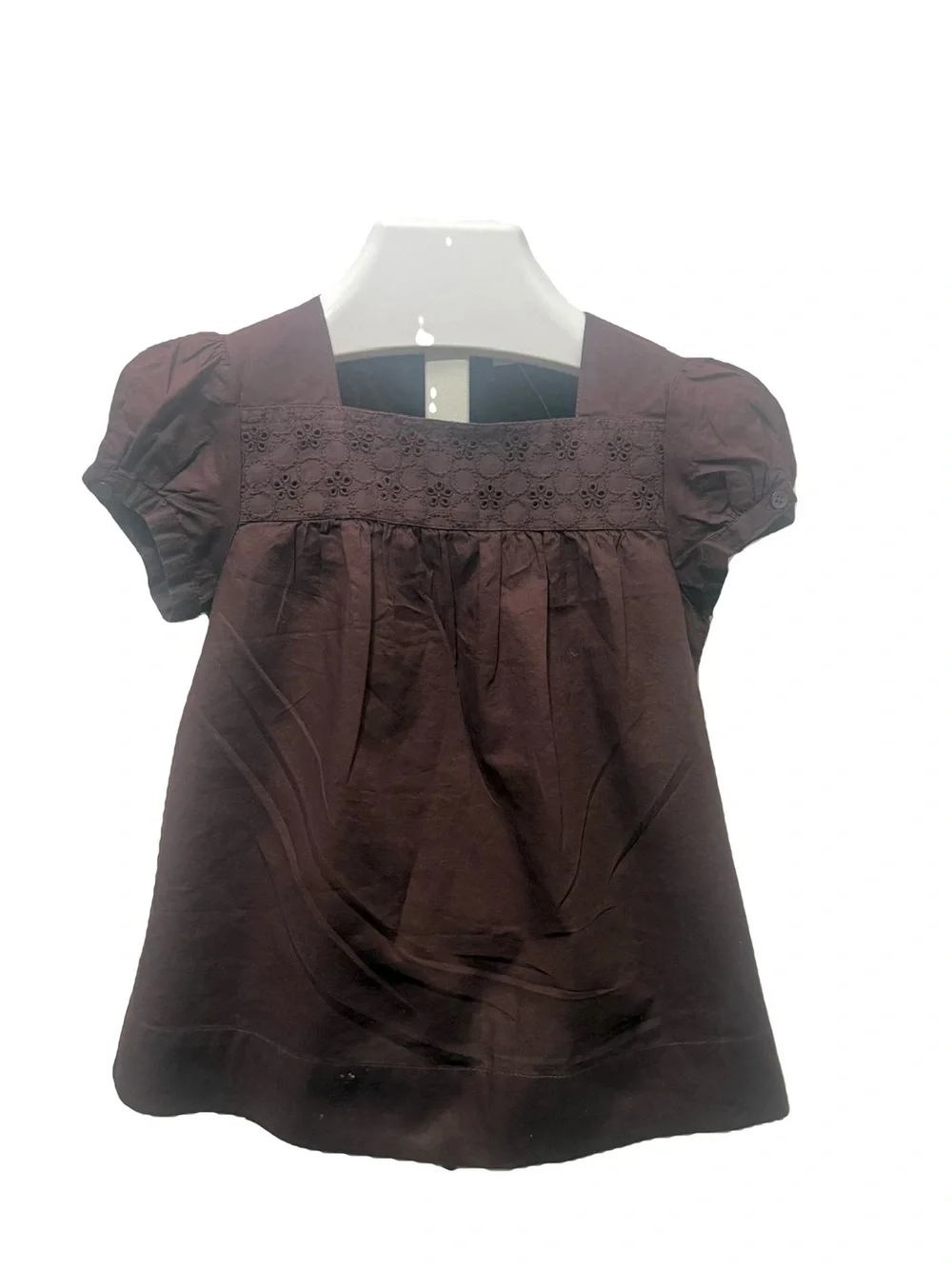 GAP Square-Neck Puff Sleeve Tunic - Brown